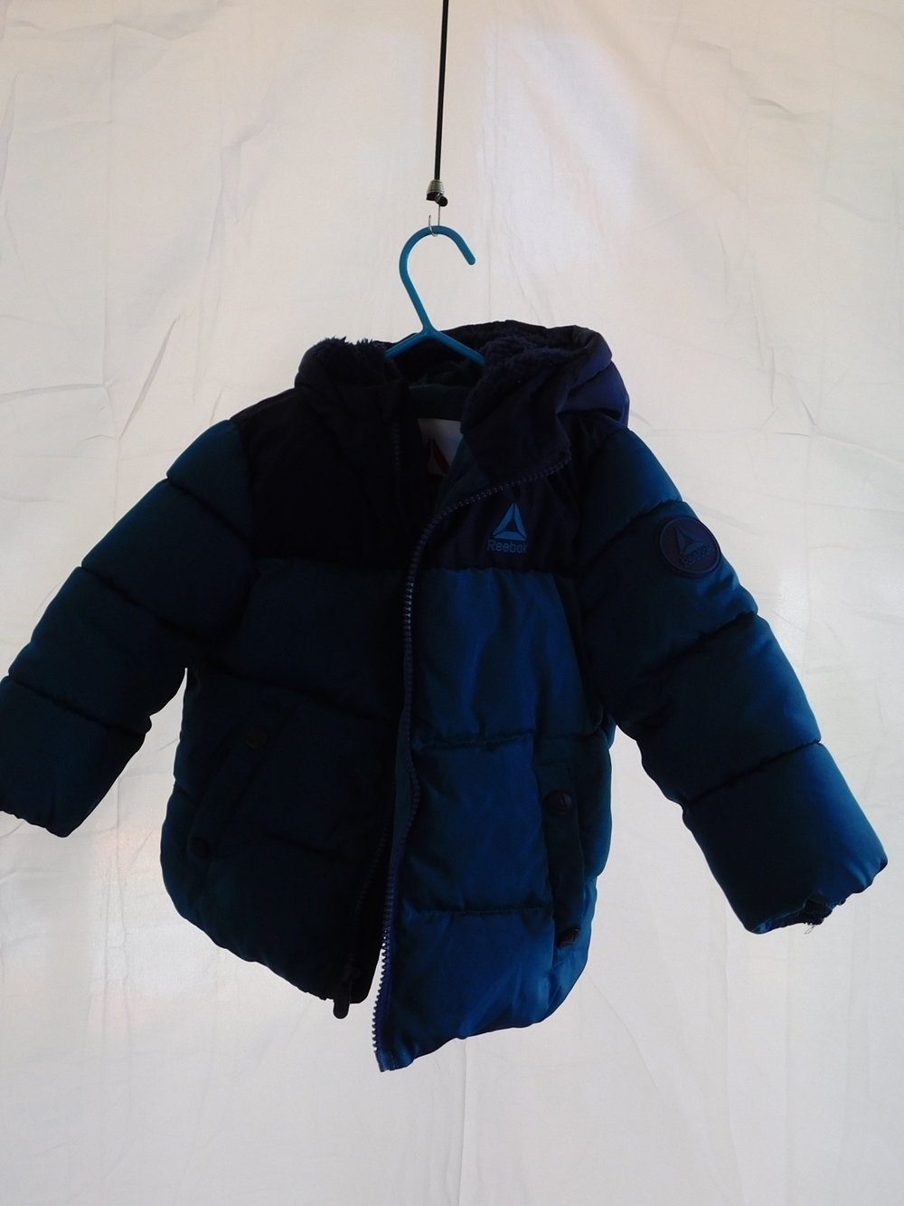 Reebok Kids Dark Blue Hooded Puffer Jacket